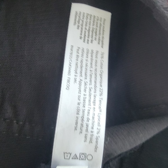 Eileen Fisher womens black High rise corduroy pants size xl ankle elastic waist - Picture 8 of 8